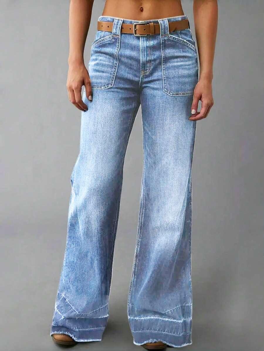 NIEBIESKIE SPODNIE JEANS