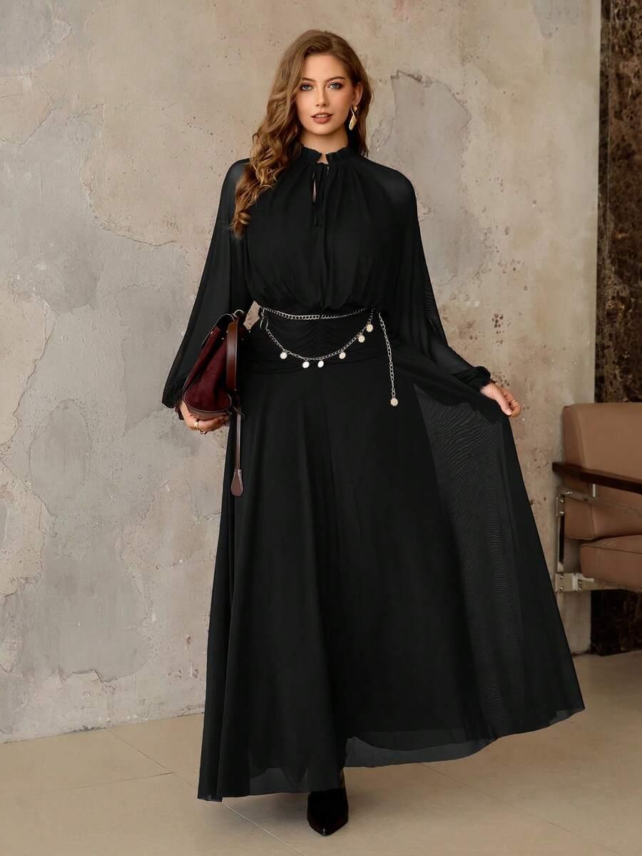 CZARNA MAXI SUKIENKA
