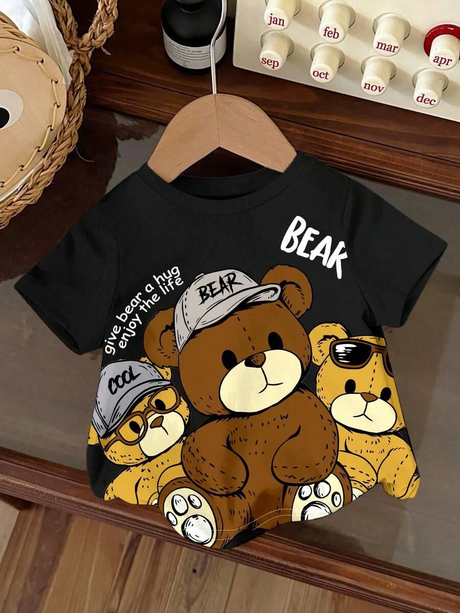 t-shirt nadruk okrągły dekolt