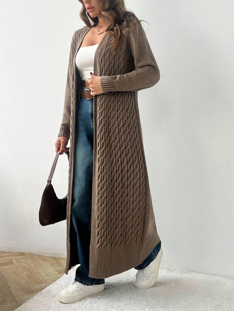 brązowy sweter narzutka