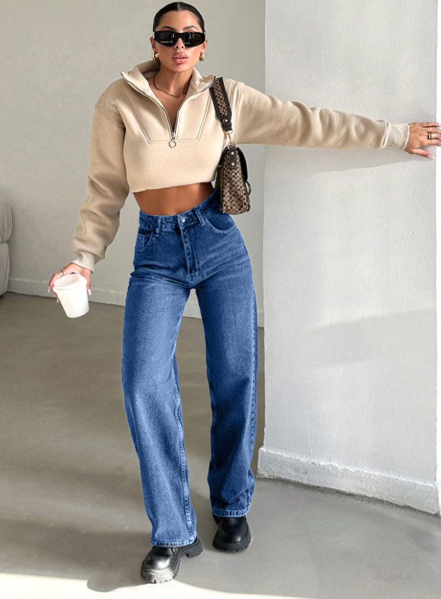 NIEBIESKIE SPODNIE JEANS 