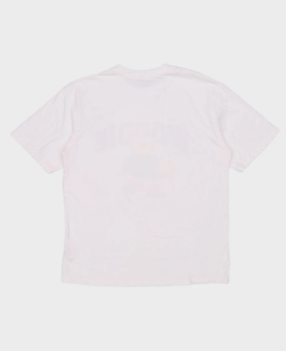 biały t-shirt nadruk miś