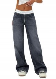 niebieskie spodnie jeans