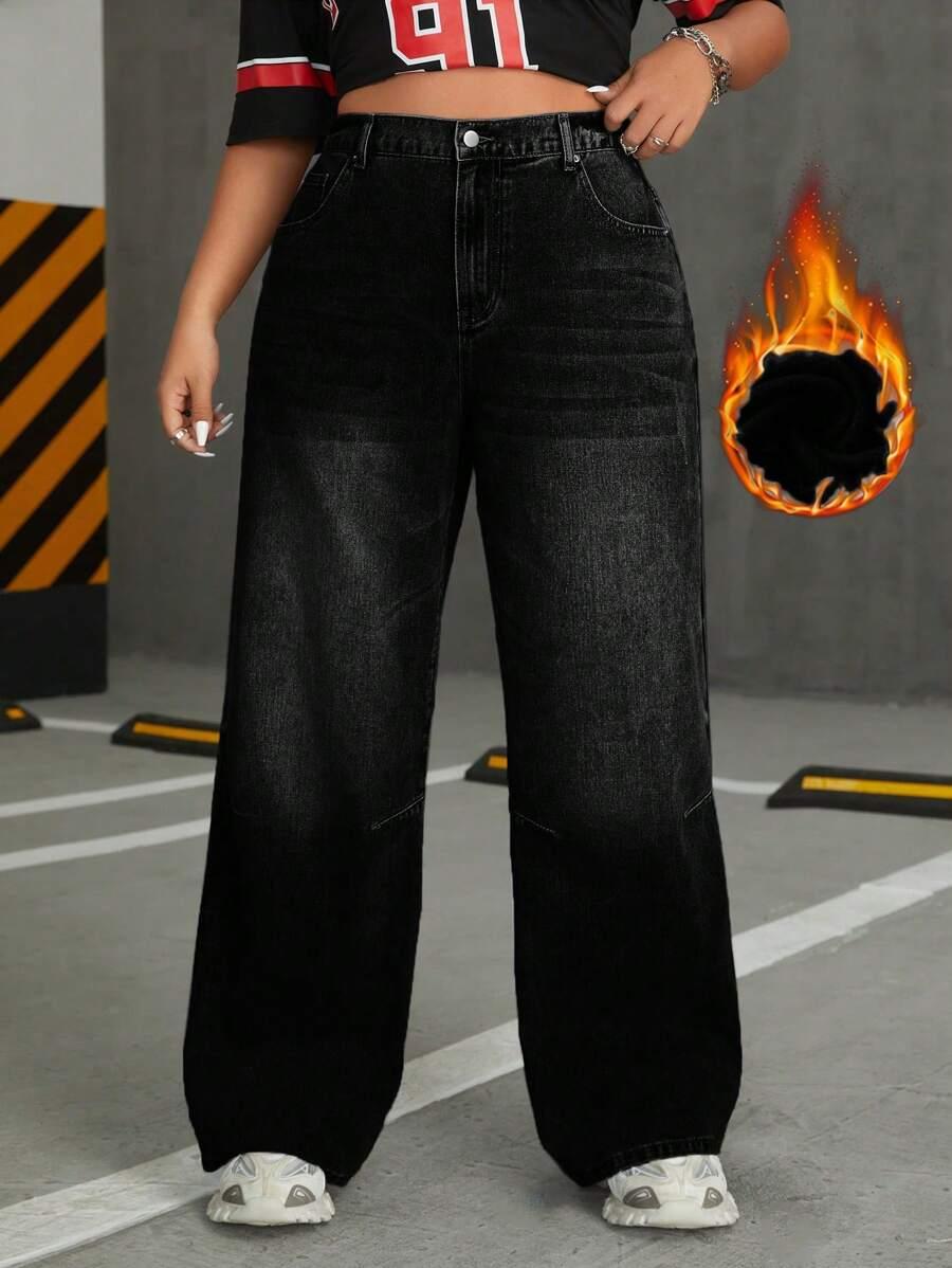 CZARNE SPODNIE JEANS