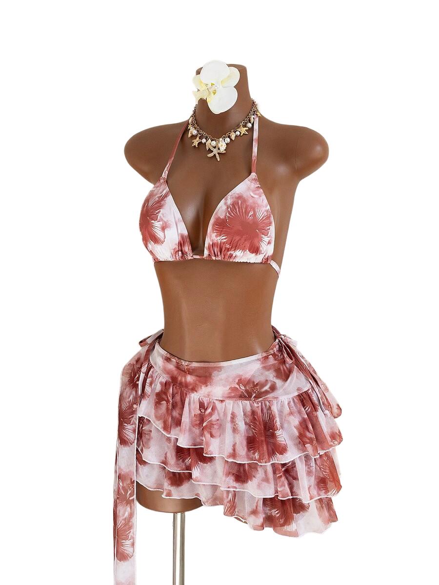 BIKINI DAMSKIE DWUCZĘŚCIOWE ZE SPÓDNICĄ
