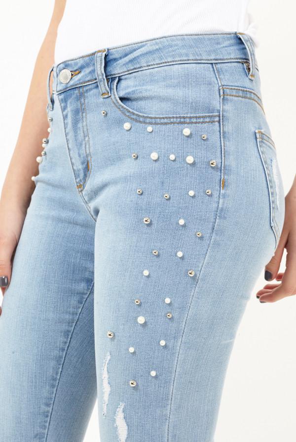 SPODNIE JEANS ZDOBIENIE