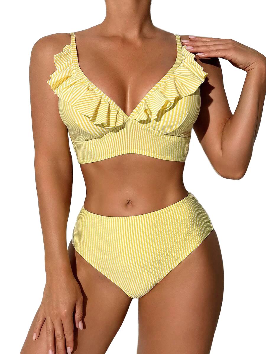 DWUCZĘŚCIOWY KOMPLET BIKINI W PASKI