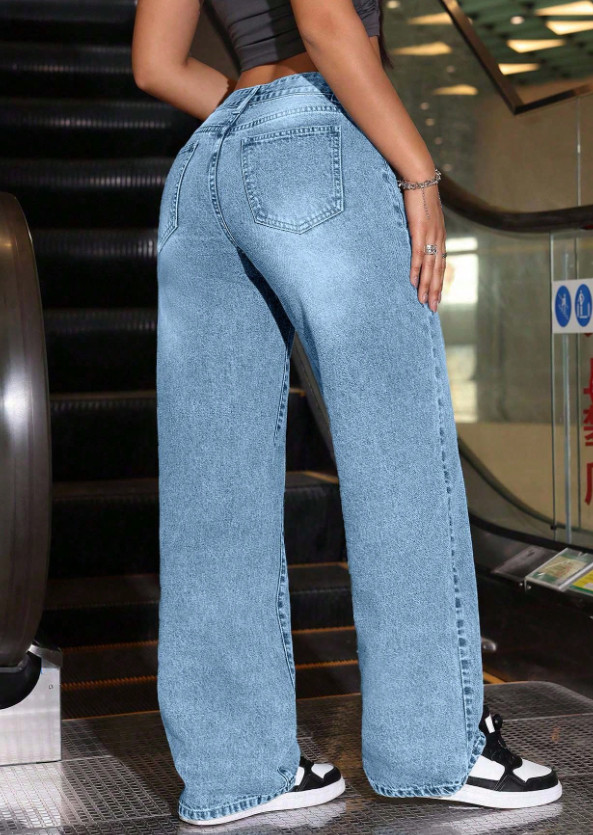 NIEBIESKIE SPODNIE JEANS