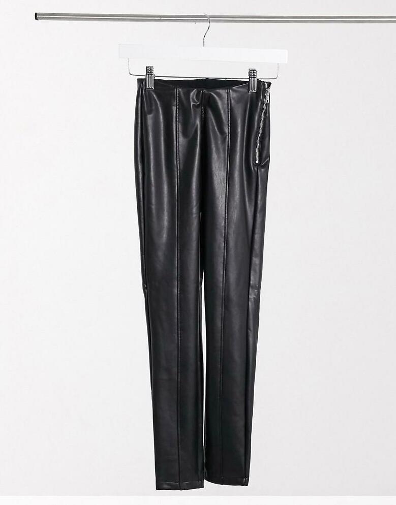 czarne LEGGINSY IMITACJA SKÓRY