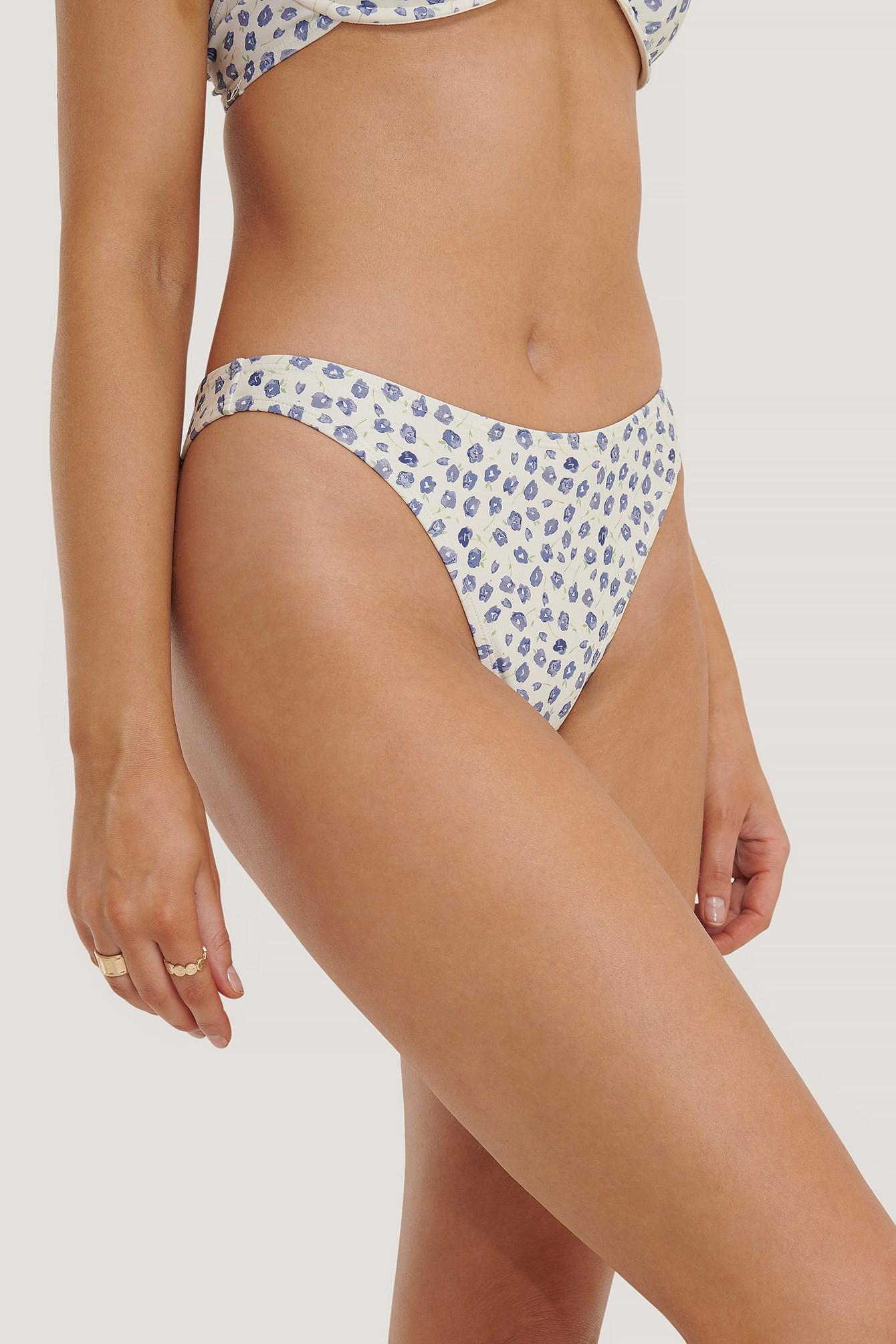 dół bikini floral print