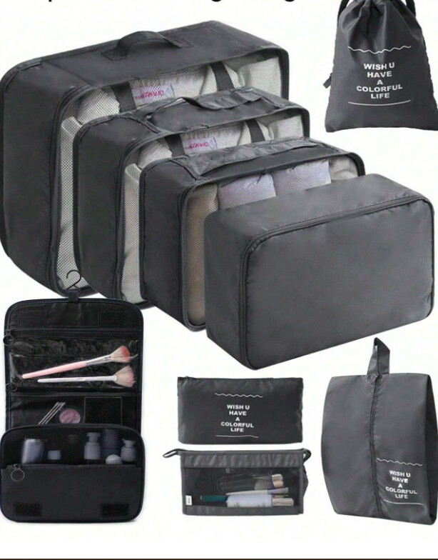 czarny organizer na ubrania 9-pack