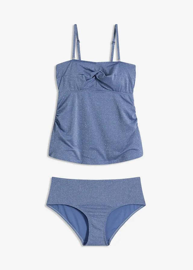 TANKINI 2 CZĘŚCIOWE Z POŁYSKUJĄCĄ NITKĄ 