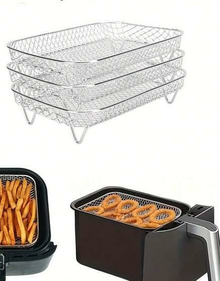METALOWA TACKA DO AIRFRYERA 3-PACK