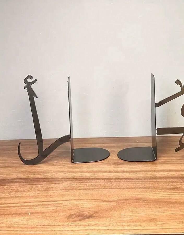 czarne podpórki do książek 2-pack
