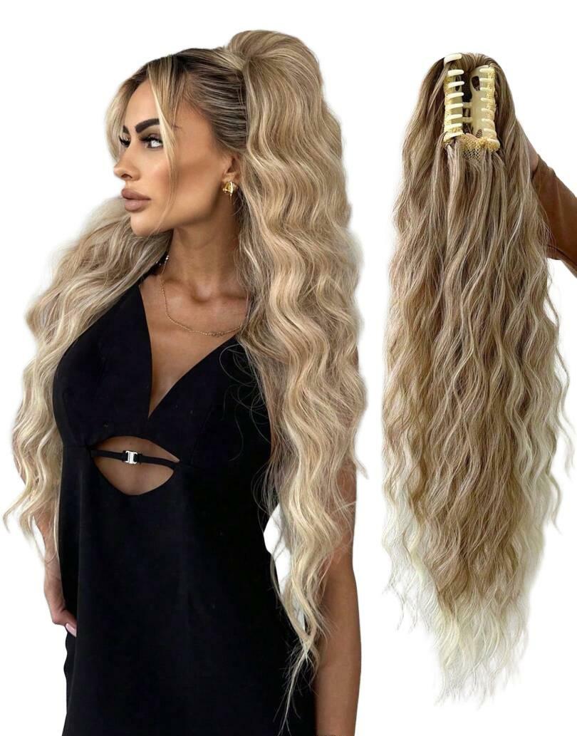 BLOND SYNTETYCZNE WŁOSY KUCYK