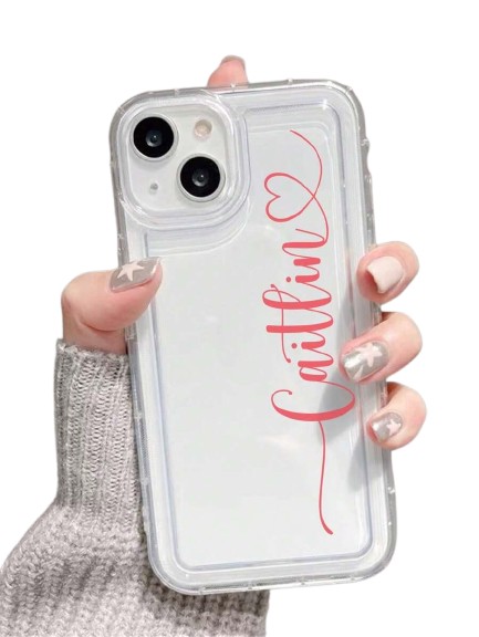 przezroczyste etui napis "bajsamsa" NA IPHONE 12
