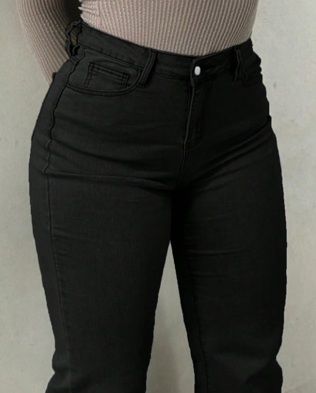 CZARNE SPODNIE JEANS