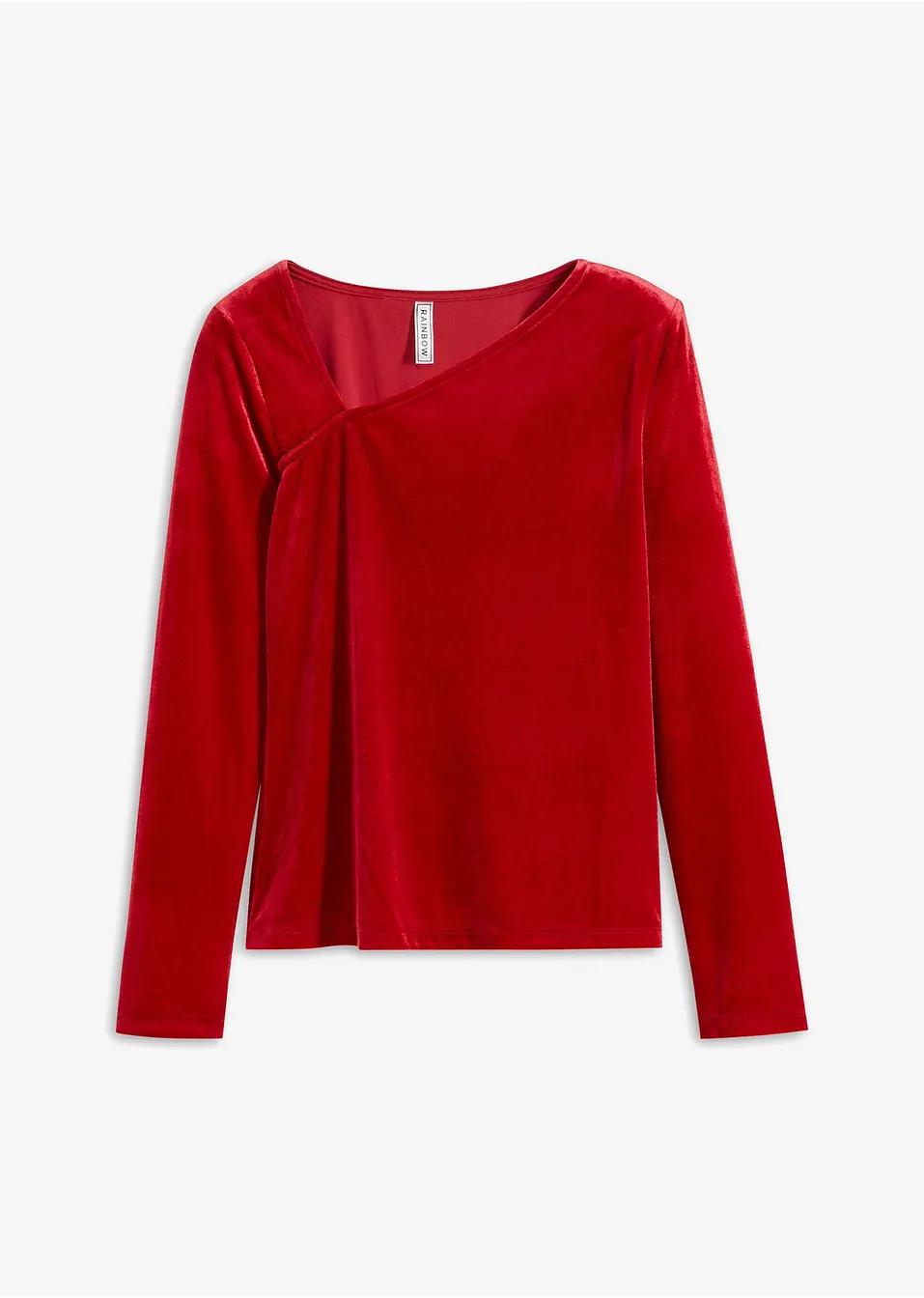 BLUZKA DAMSKA PLUS SIZE Z ASYMETRYCZNYM DEKOLTEM 
