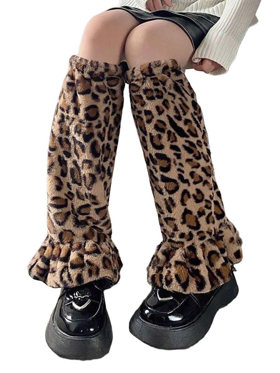 OCIEPLACZE NA NOGI animal print