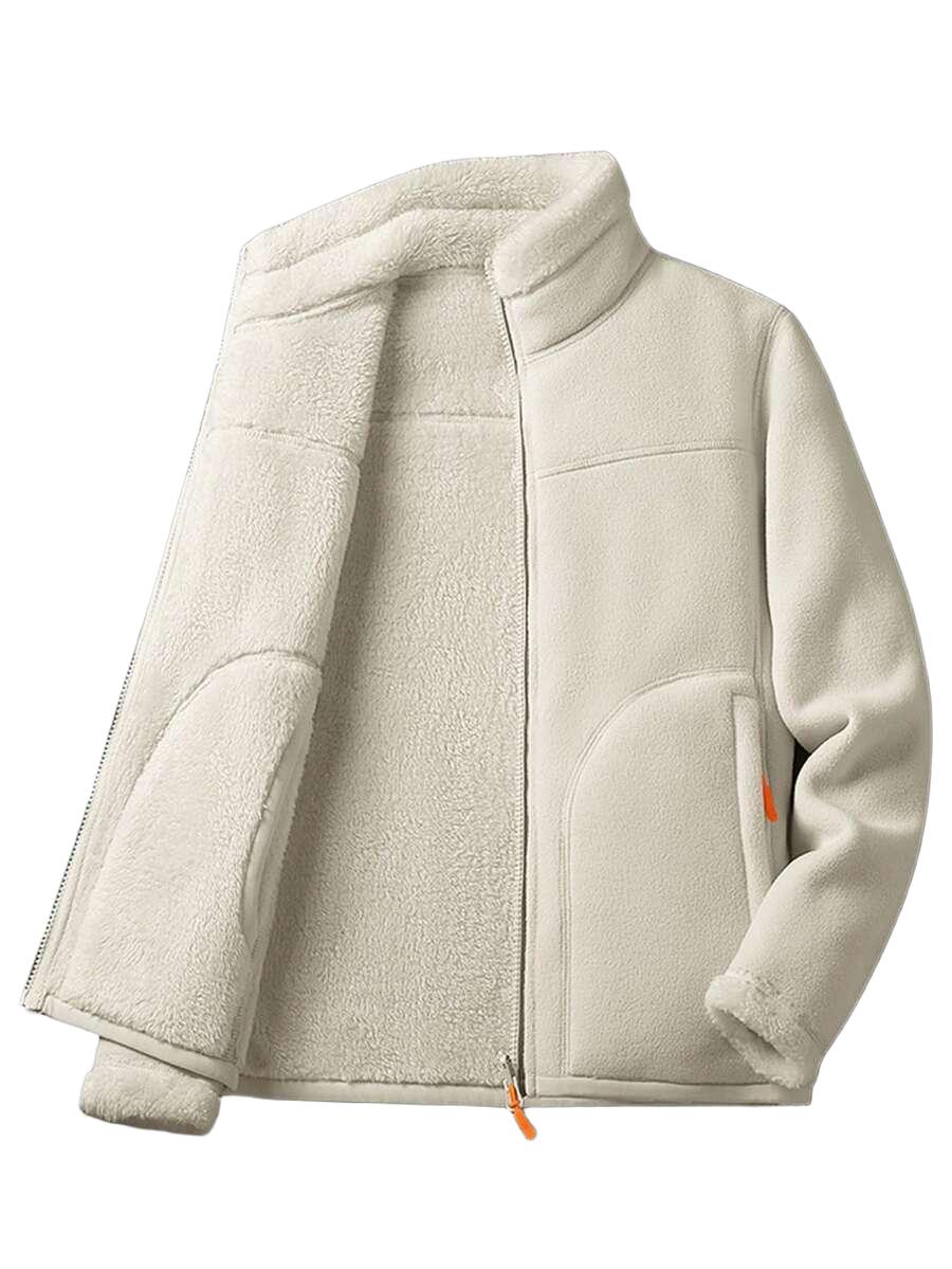 KREMOWA BLUZA KIESZENIE 