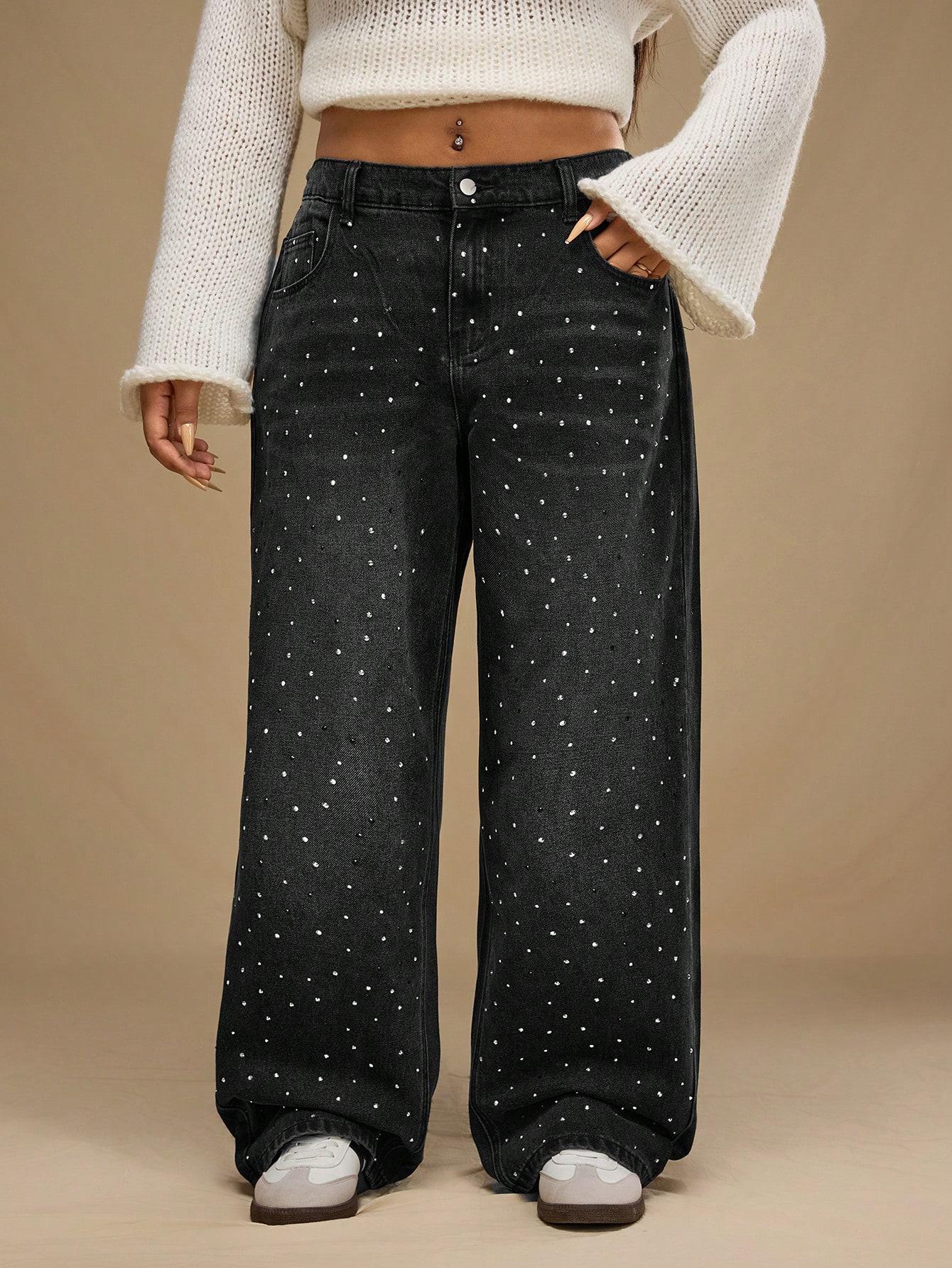 SPODNIE JEANS ZDOBIENIE