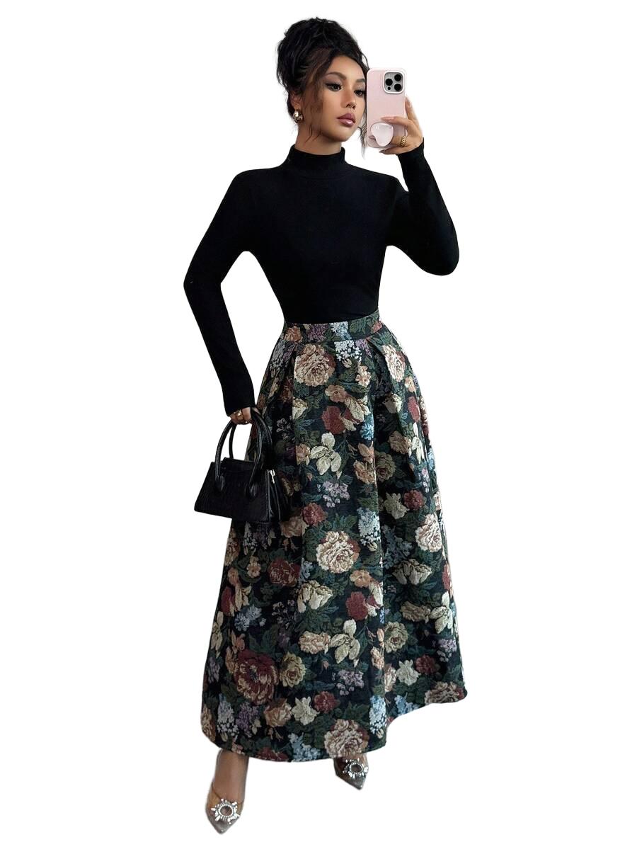 SPÓDNICA MAXI ROZKLOSZOWANA