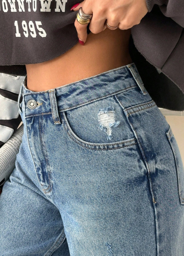 NIEBIESKIE SPODNIE JEANS
