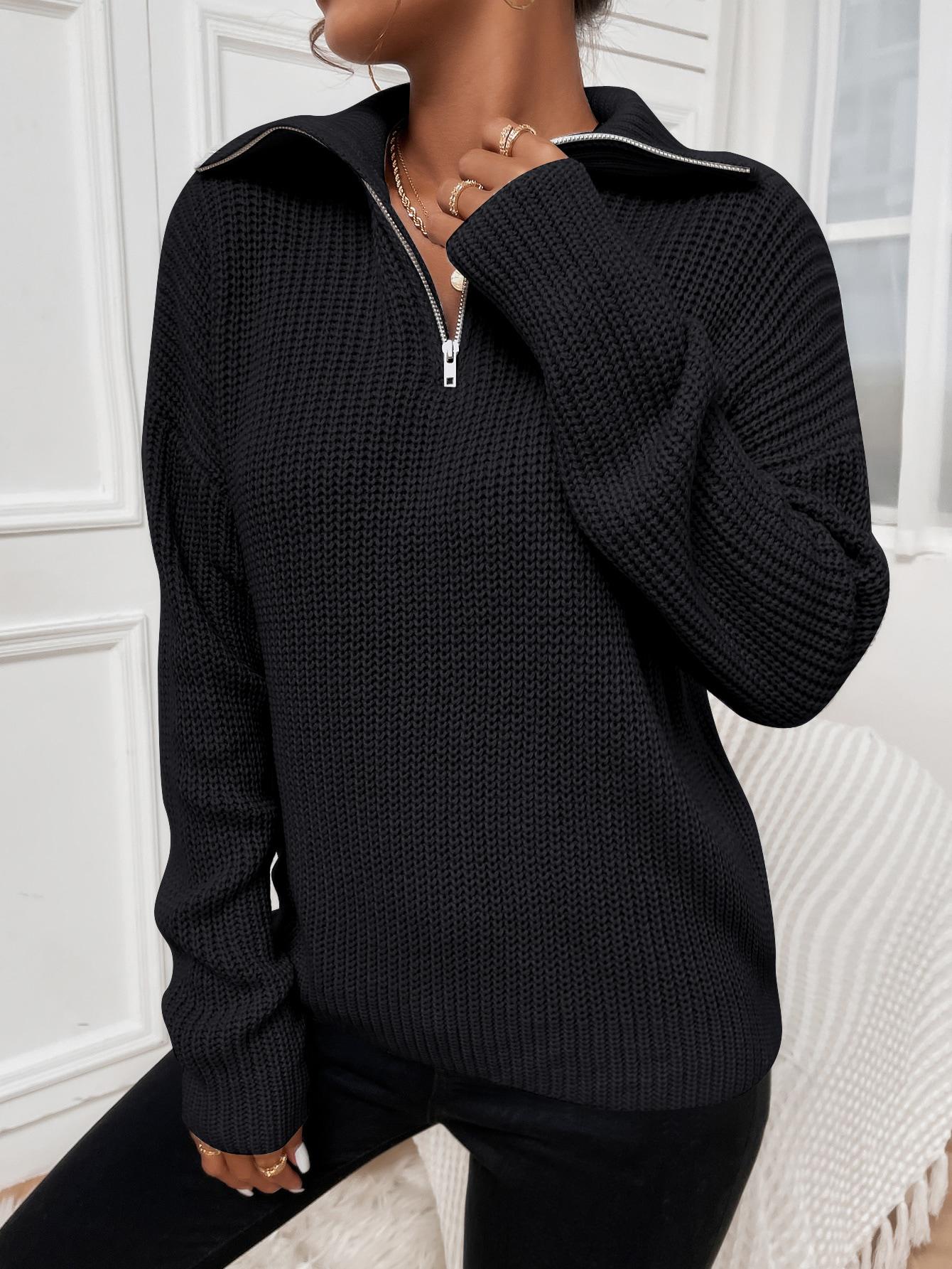 czarny SWETER zamek