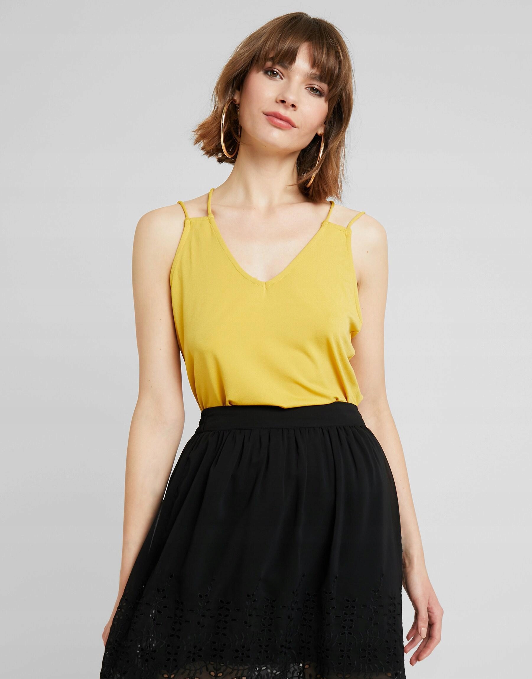 żółty top v neck