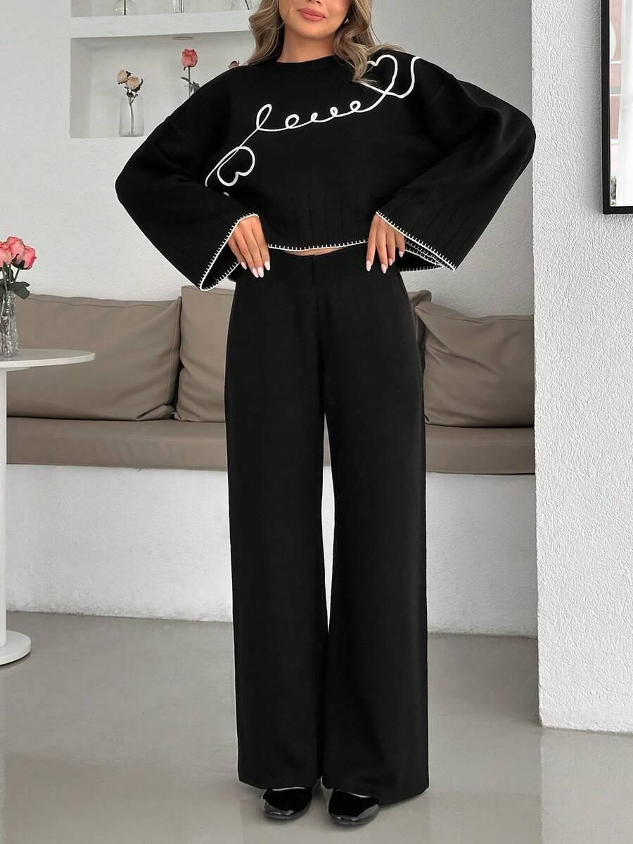 sweter spodnie komplet