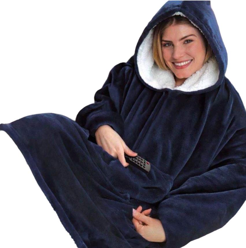 granatowa BLUZA Z KAPTUREM MIŚ