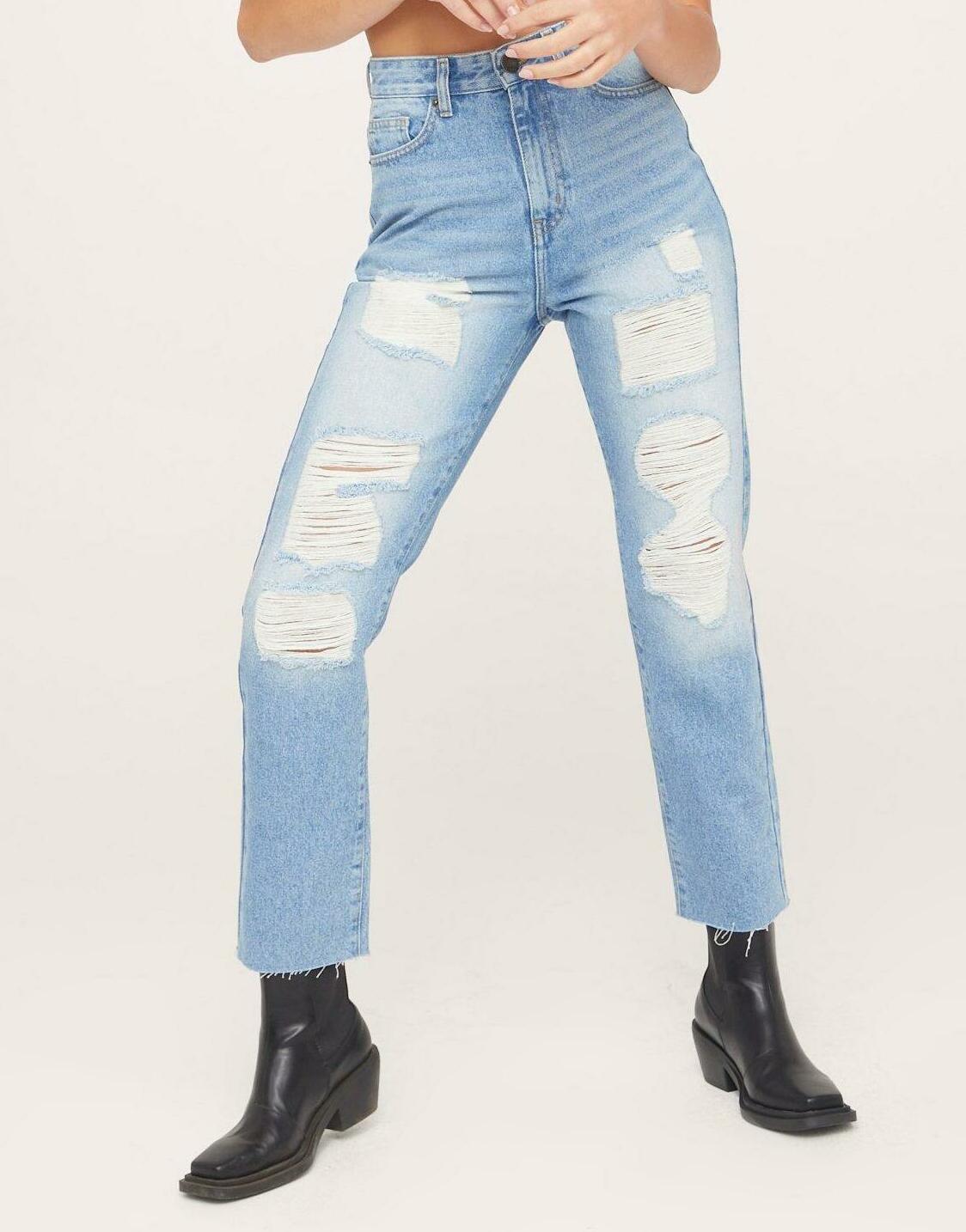 SPODNIE JEANS RIPPED