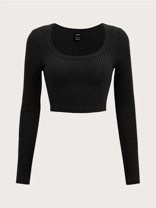 bLUZKA CROP TOP DŁUGI RĘKAW TŁOCZENIA krótka koszulka 