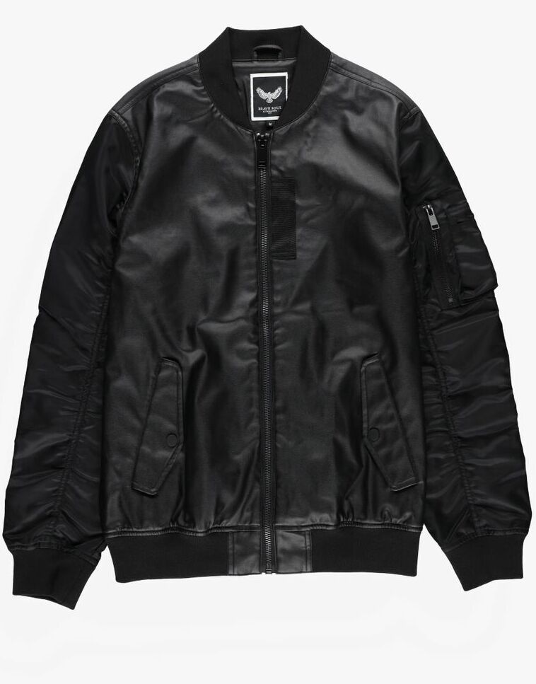 CZARNA KURTKA BOMBER ZIP