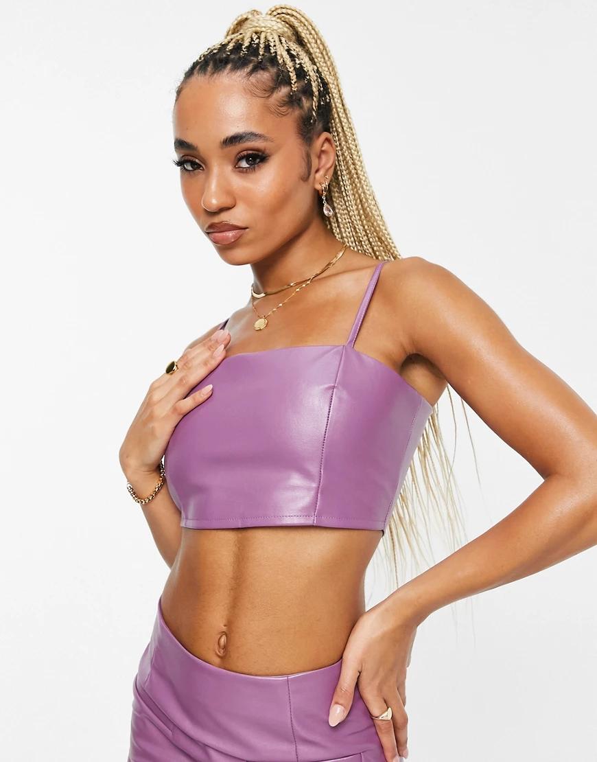 CROP TOP IMITACJA SKÓRY