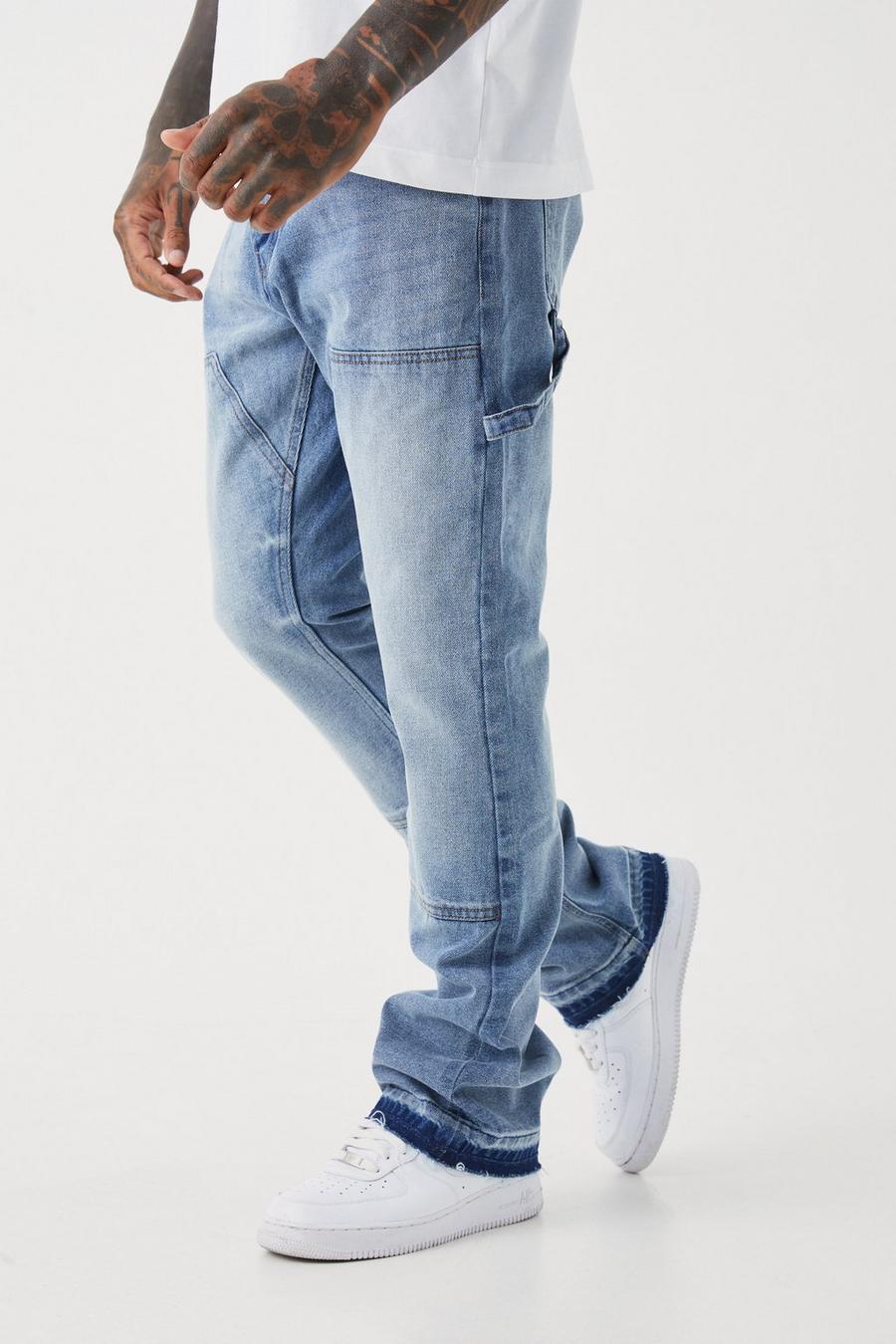 niebieskie jeansowe spodnie slim