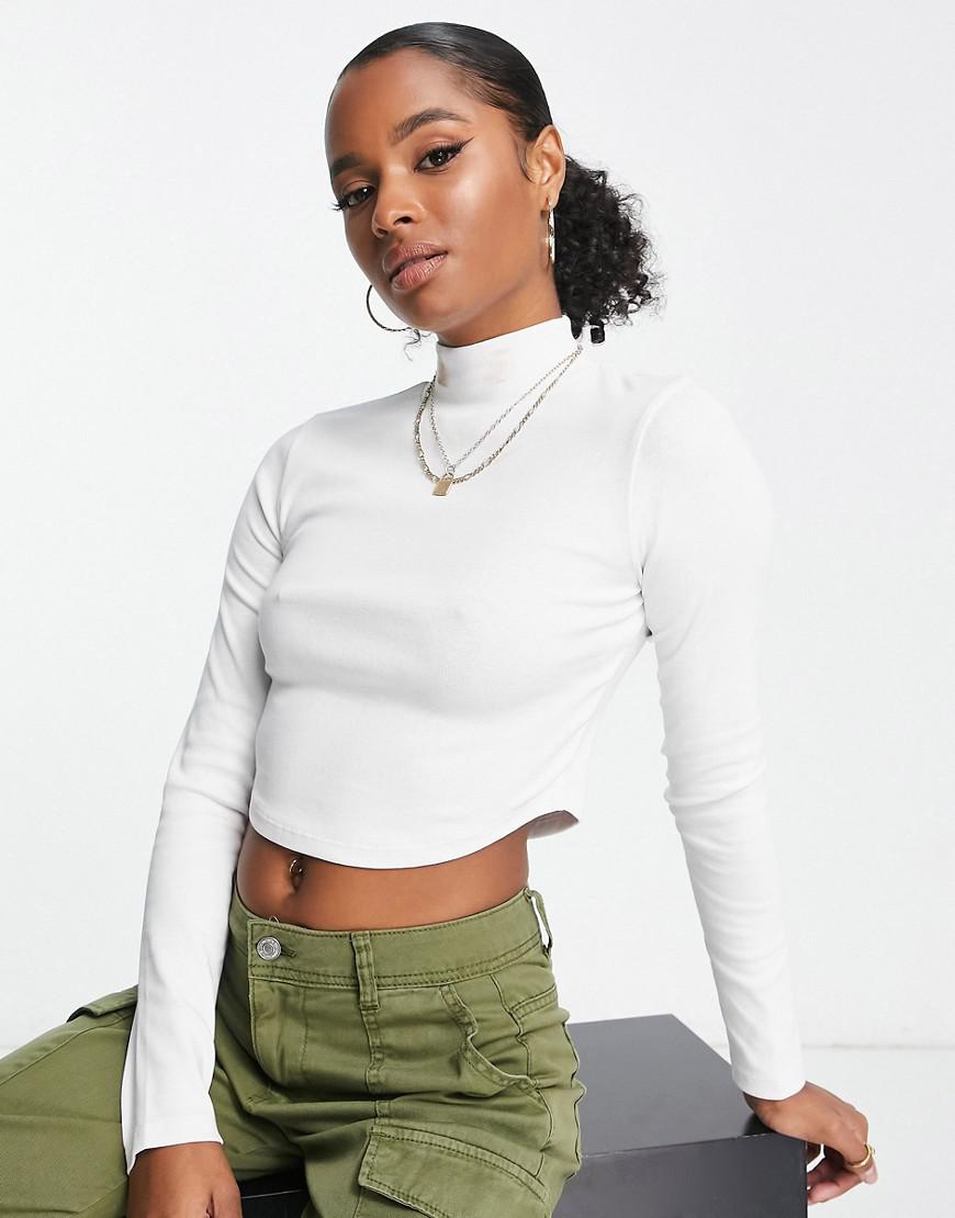 BIAŁY CROP TOP STÓJKA