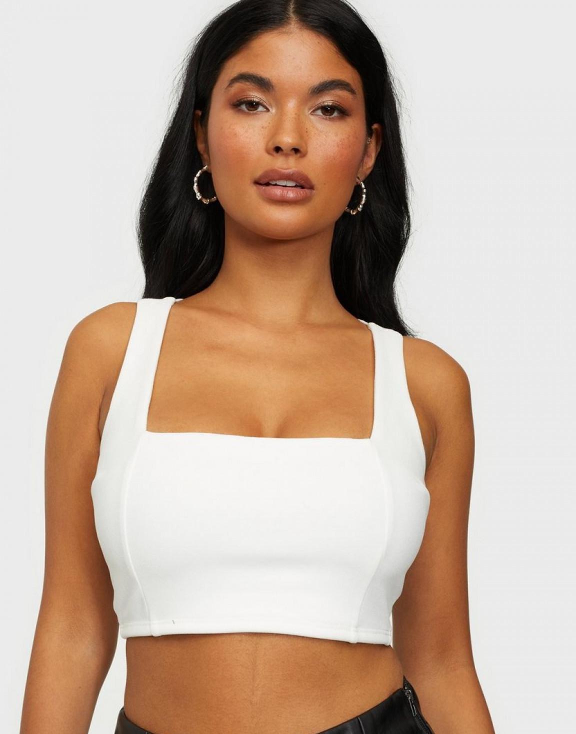 BIAŁY CROP TOP