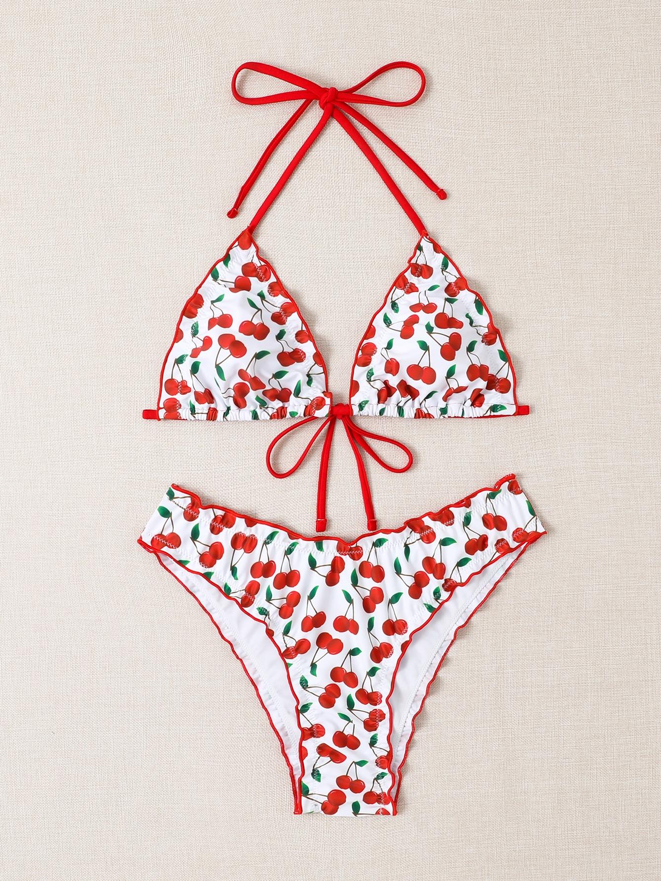 DÓŁ OD BIKINI PRINT FALBANA