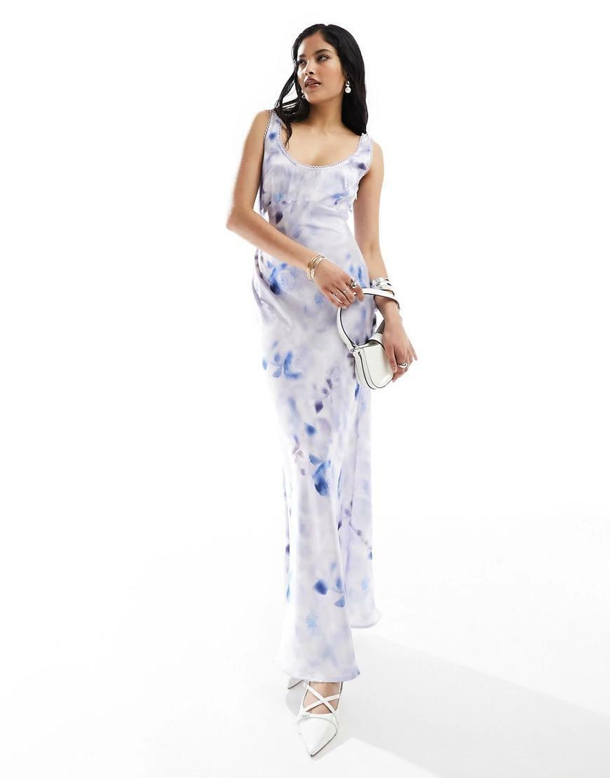 fioletowa maxi sukienka tie dye