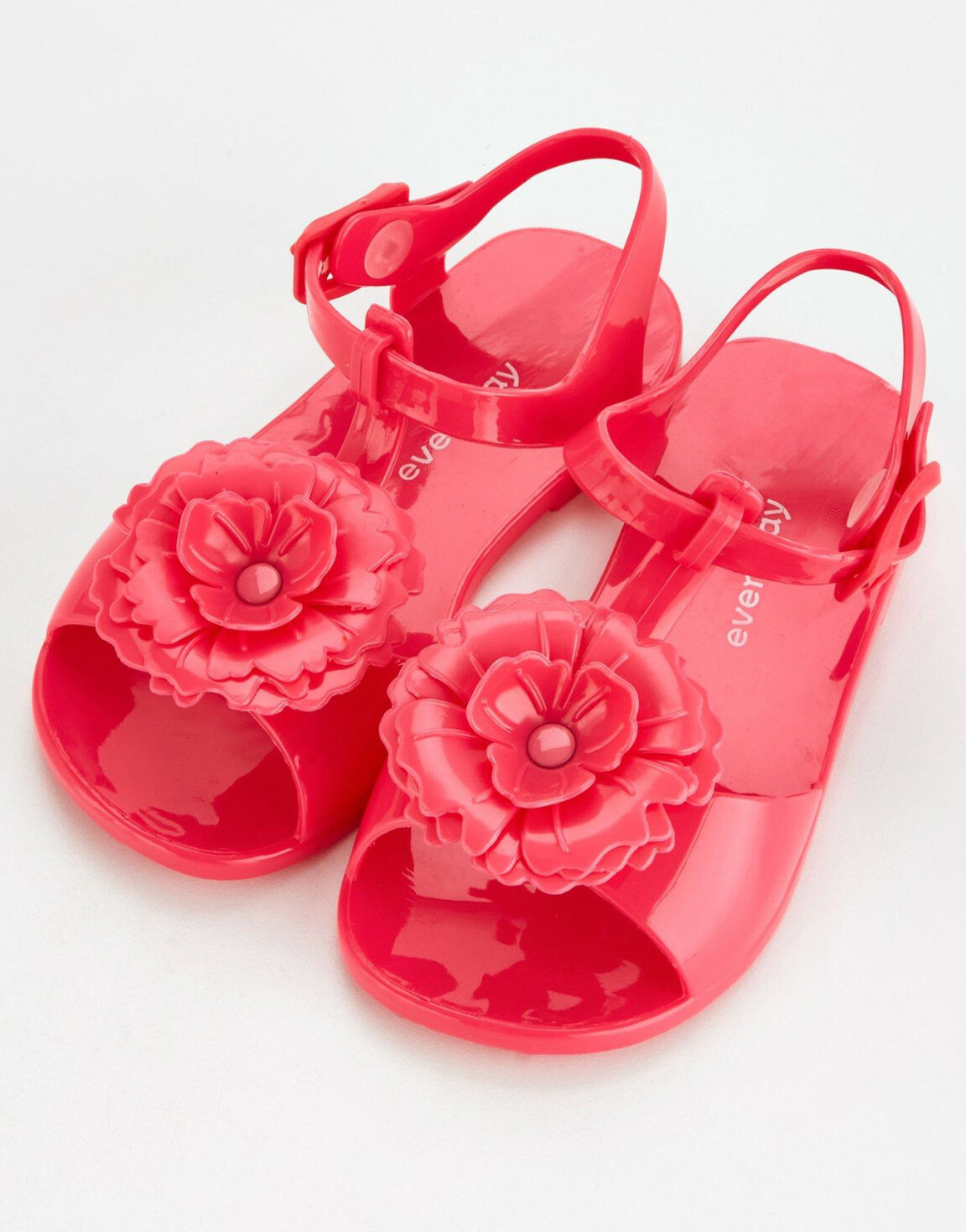 różowe sandały kwiatek zdobienie sprzączka