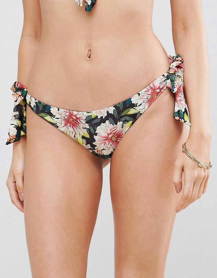 DÓŁ OD BIKINI WIĄZANIE FLORAL PRINT