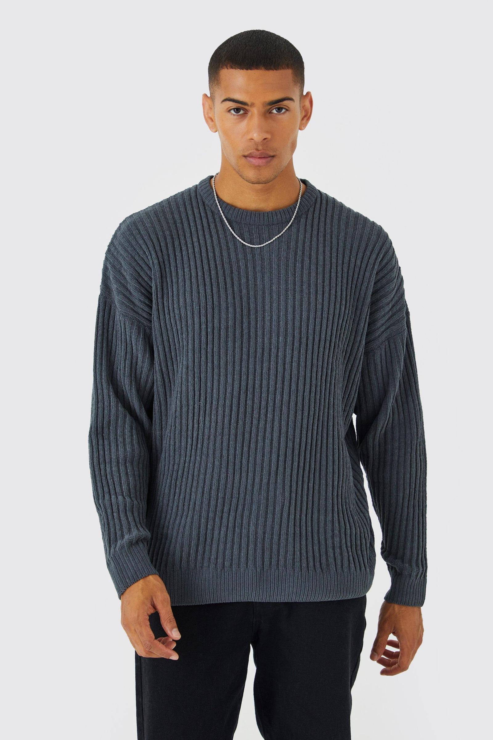 prążkowany sweter oversize