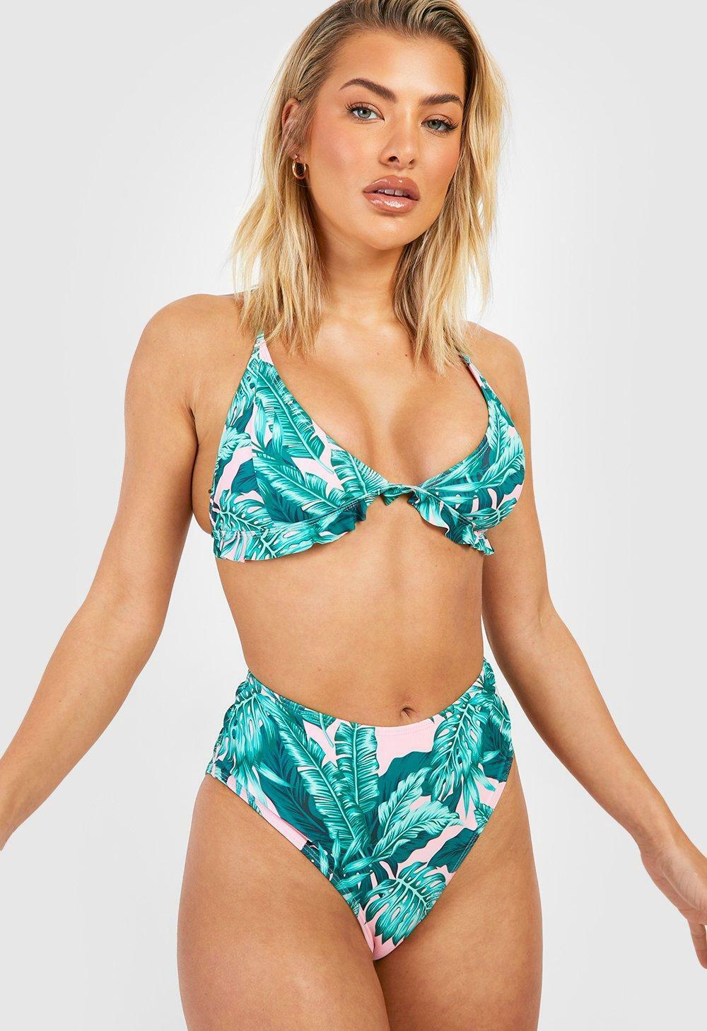 KOMPLET BIKINI TROPICAL PRINT