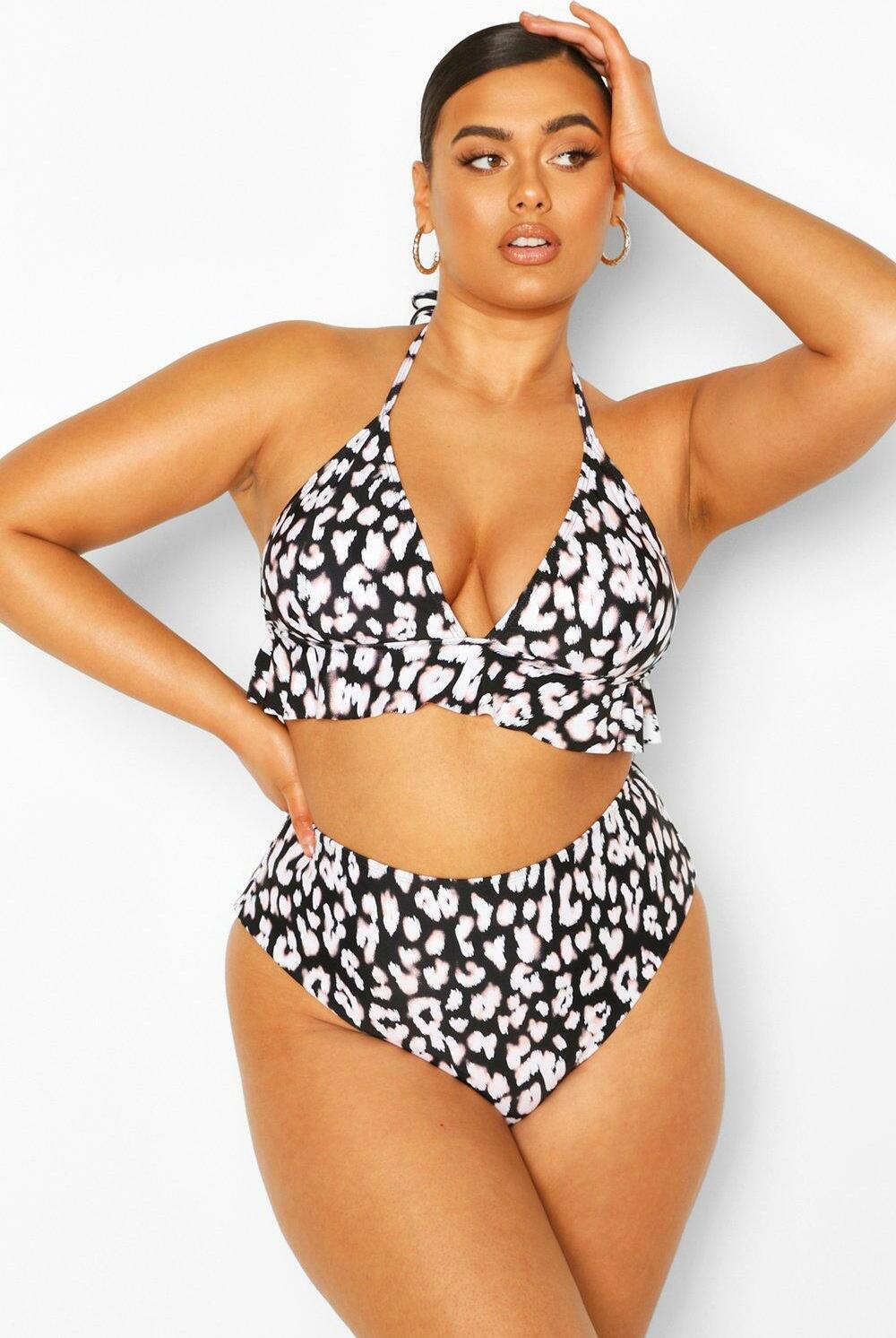 KOMPLET BIKINI ANIMAL PRINT FALBANA