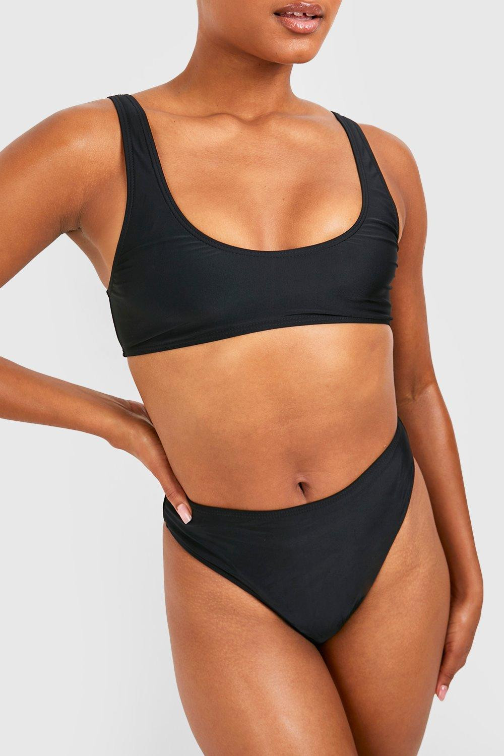 czarny dwuczęściowy strój kąpielowy komplet bikini