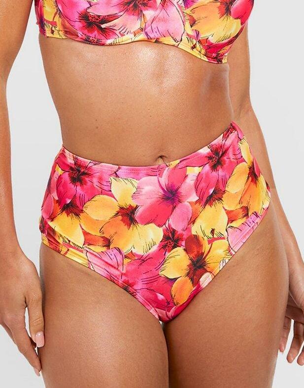 dół od bikini kwiaty tropical wysoki stan