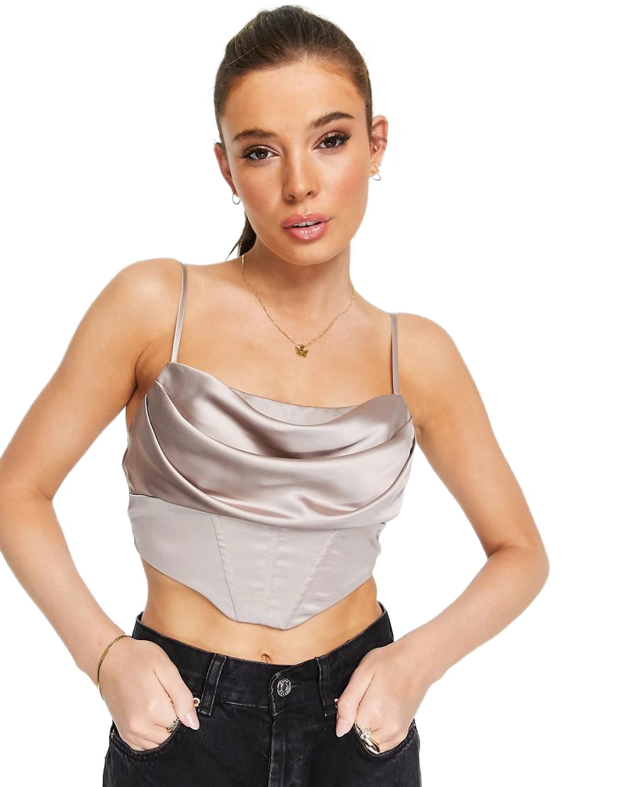 SATYNOWY CROP TOP