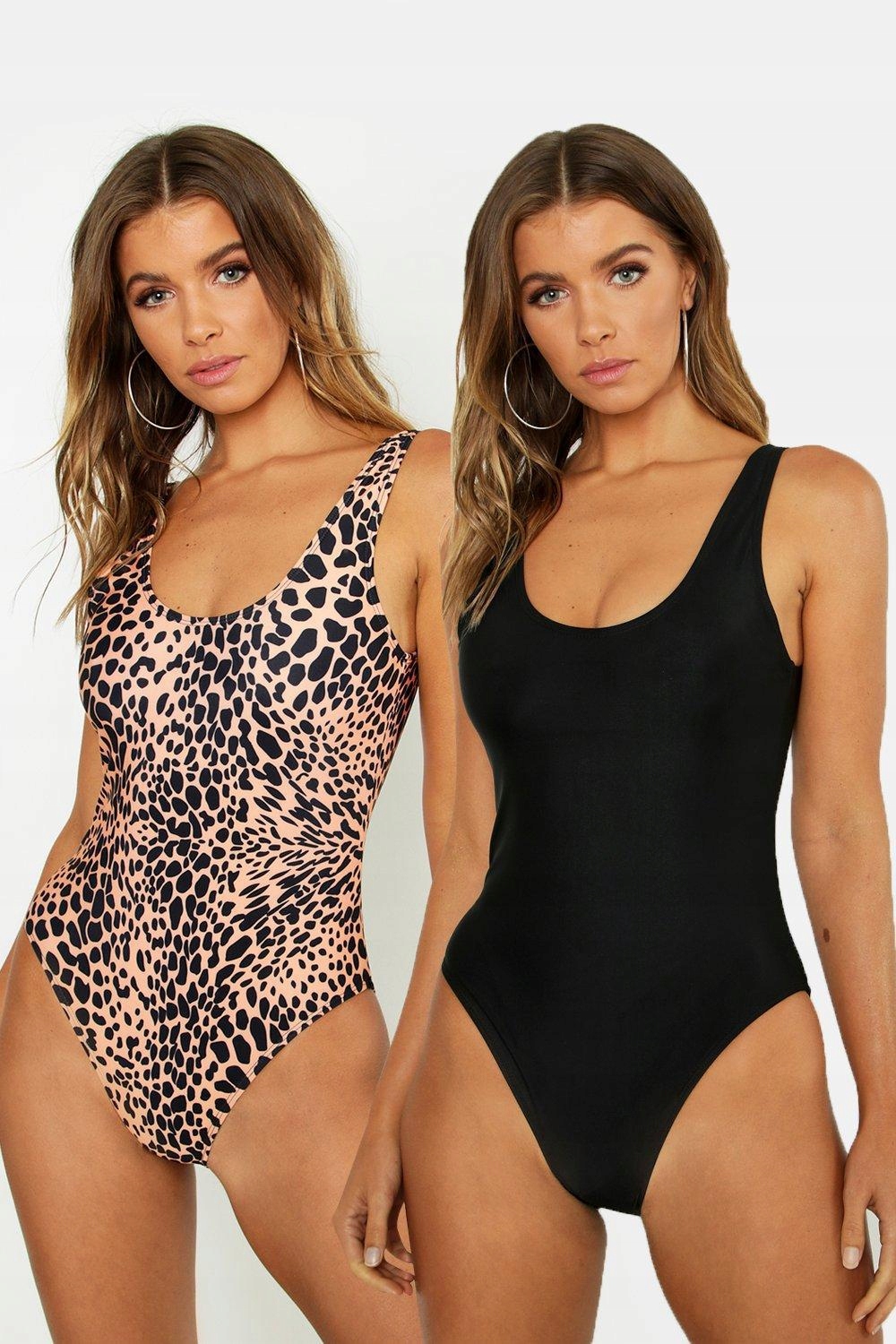 2-pack jednoczęściowy strój kąpielowy animal print