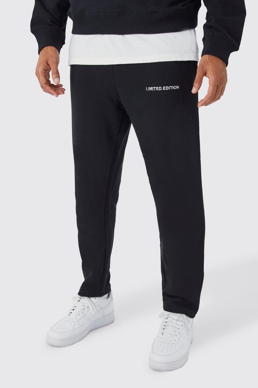 czarne spodnie dresoe slim haft limited edition